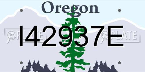 I42937E Oregon License Plate