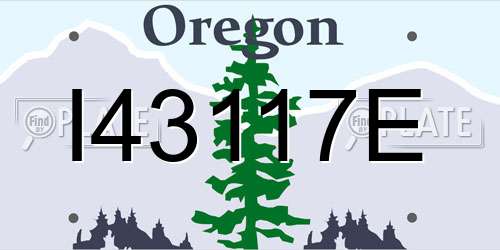 I43117E Oregon License Plate
