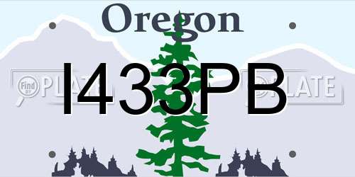 I433PB Oregon License Plate
