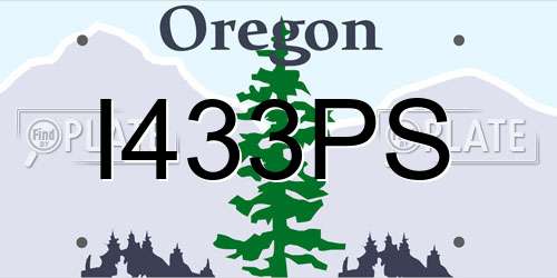 I433PS Oregon License Plate