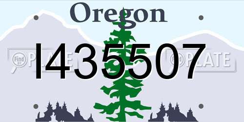 I435507 Oregon License Plate