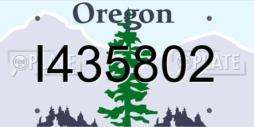 I435802 Oregon License Plate