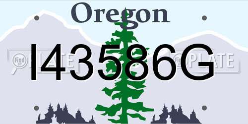 I43586G Oregon License Plate
