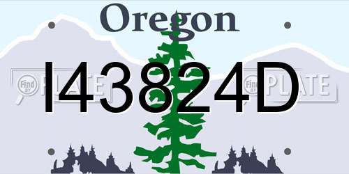 I43824D Oregon License Plate