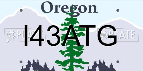 I43ATG Oregon License Plate