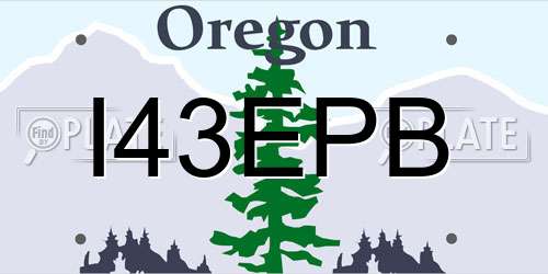 I43EPB Oregon License Plate