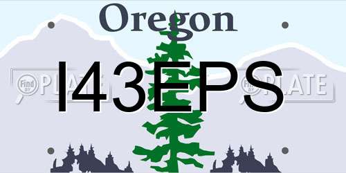 I43EPS Oregon License Plate