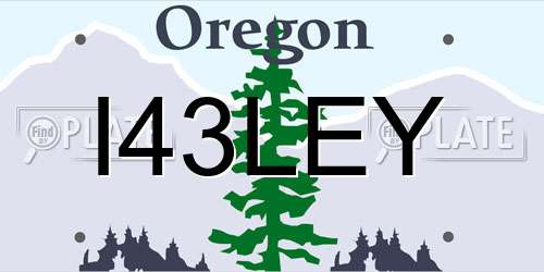 I43LEY Oregon License Plate