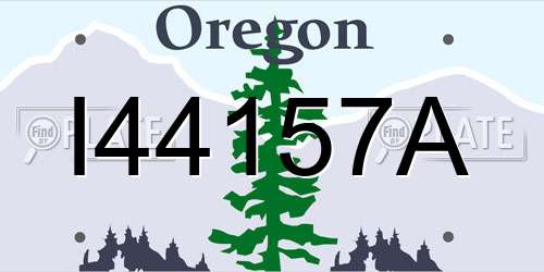 I44157A Oregon License Plate