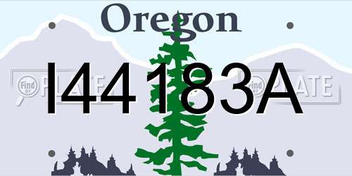 I44183A Oregon License Plate