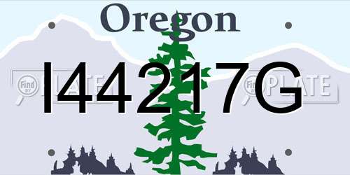 I44217G Oregon License Plate