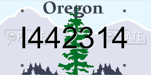 I442314 Oregon License Plate