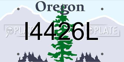 I4426L Oregon License Plate