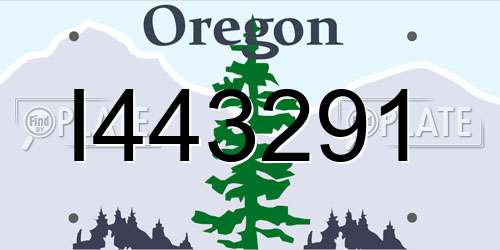 I443291 Oregon License Plate