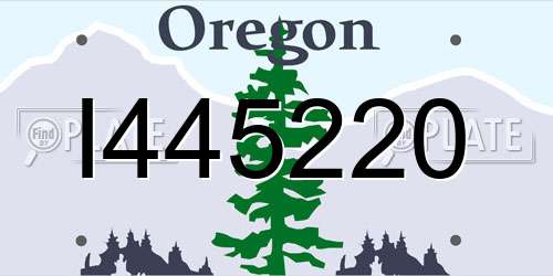 I445220 Oregon License Plate