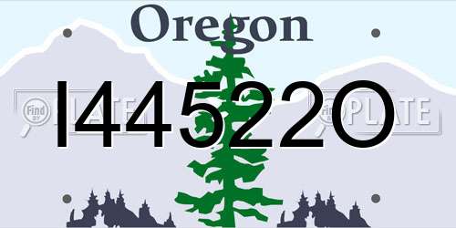 I44522O Oregon License Plate