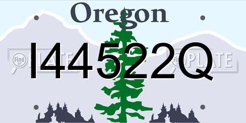 I44522Q Oregon License Plate