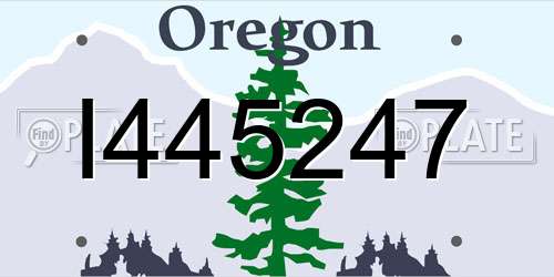 I445247 Oregon License Plate