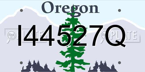 I44527Q Oregon License Plate