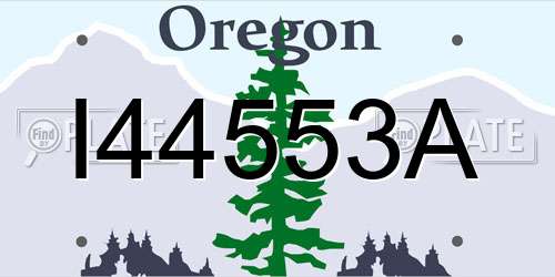 I44553A Oregon License Plate