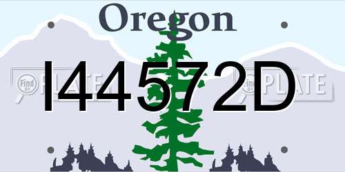 I44572D Oregon License Plate