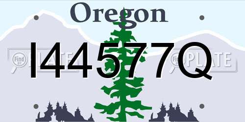 I44577Q Oregon License Plate