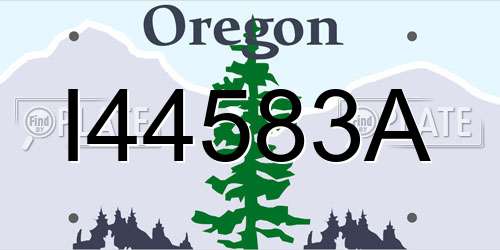 I44583A Oregon License Plate