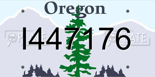 I447176 Oregon License Plate