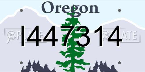 I447314 Oregon License Plate