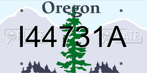 I44731A Oregon License Plate