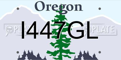 I447GL Oregon License Plate