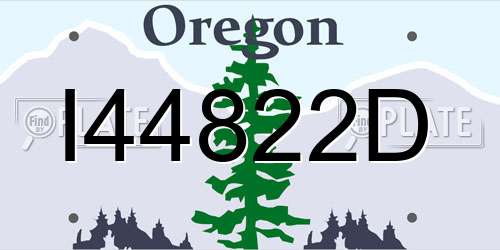 I44822D Oregon License Plate