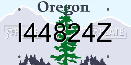 I44824Z Oregon License Plate