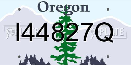 I44827Q Oregon License Plate