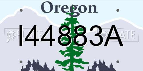 I44883A Oregon License Plate