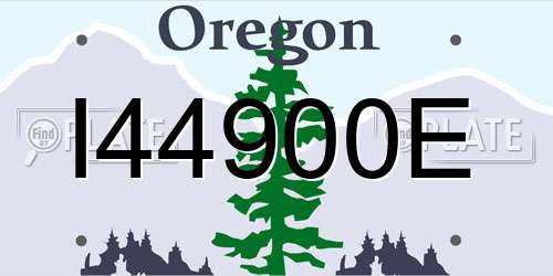 I44900E Oregon License Plate