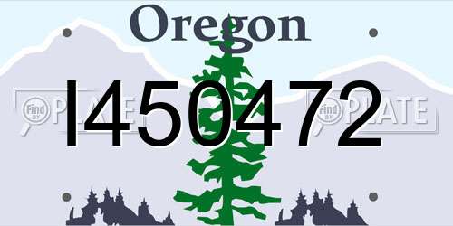 I450472 Oregon License Plate