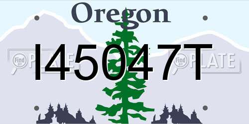 I45047T Oregon License Plate