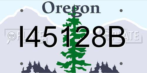 I45128B Oregon License Plate