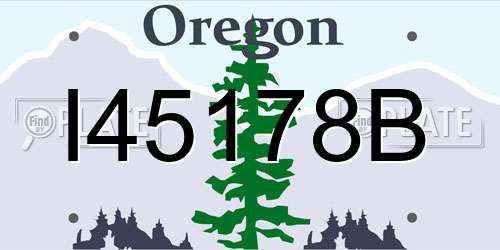 I45178B Oregon License Plate