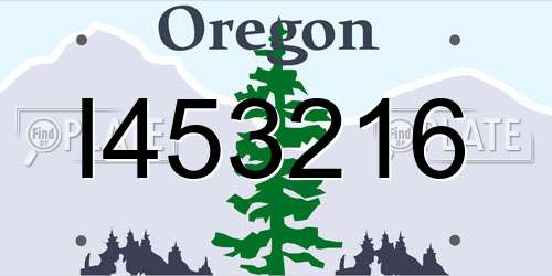 I453216 Oregon License Plate