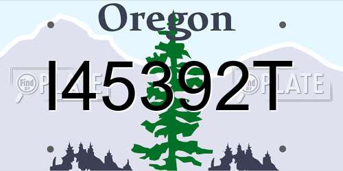 I45392T Oregon License Plate
