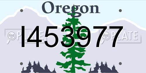I453977 Oregon License Plate