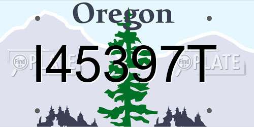 I45397T Oregon License Plate