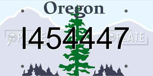 I454447 Oregon License Plate