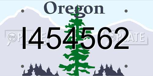 I454562 Oregon License Plate