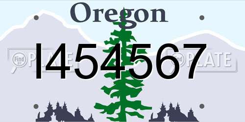 I454567 Oregon License Plate