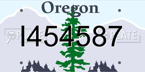 I454587 Oregon License Plate