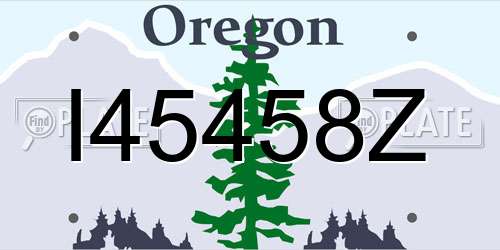 I45458Z Oregon License Plate