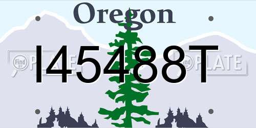 I45488T Oregon License Plate